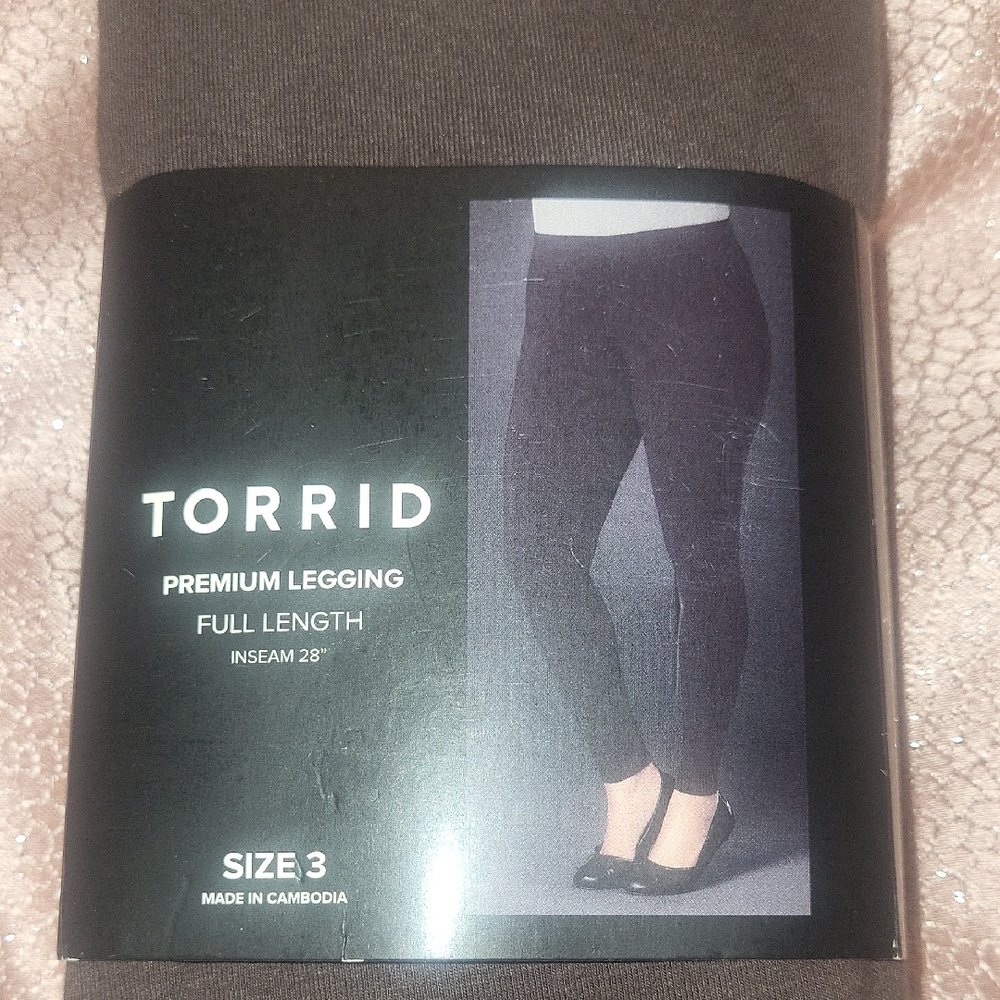 Torrid Brown Full-Length Leggings 3X - Picture 3 of 6